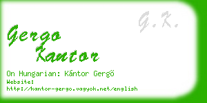 gergo kantor business card